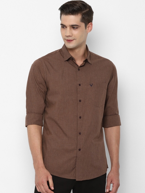

Allen Solly Men Brown Slim Fit Opaque Checked Casual Shirt