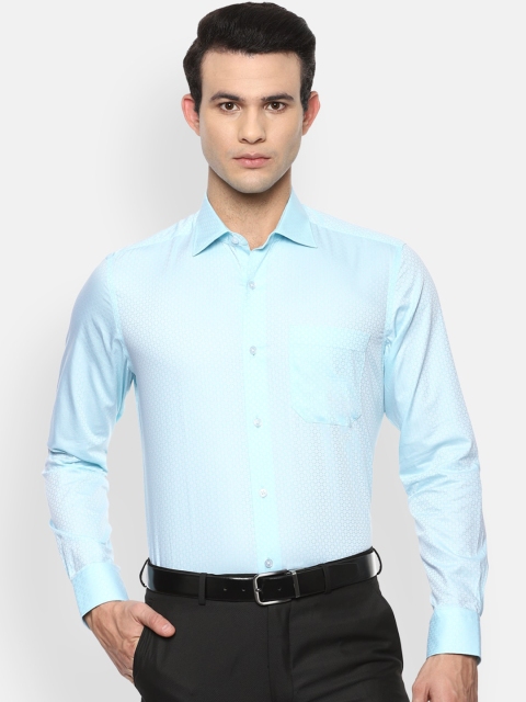 

Louis Philippe Gods & Kings Men Turquoise Blue Opaque Formal Shirt