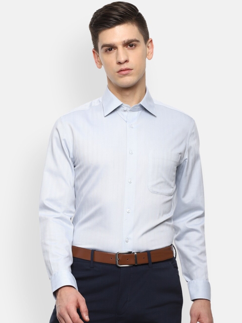 

Louis Philippe Permapress Men Blue Opaque Formal Shirt