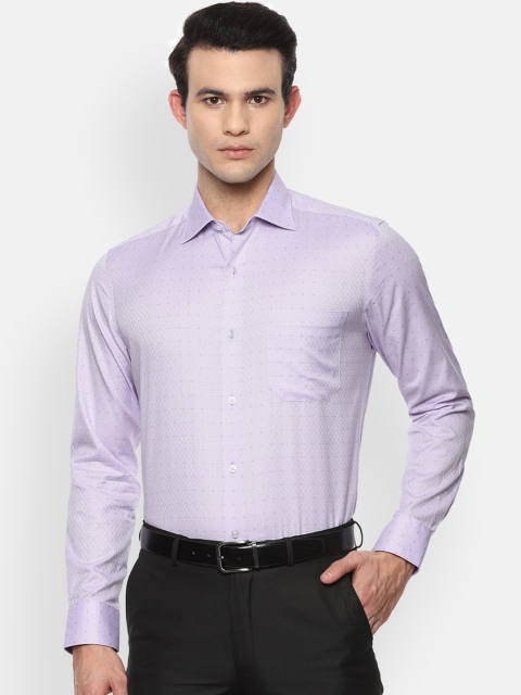 

Louis Philippe Gods & Kings Men Purple Opaque Pure Cotton Formal Shirt