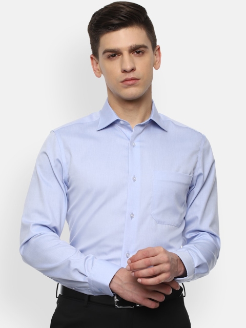

Louis Philippe Permapress Men Blue Solid Formal Shirt