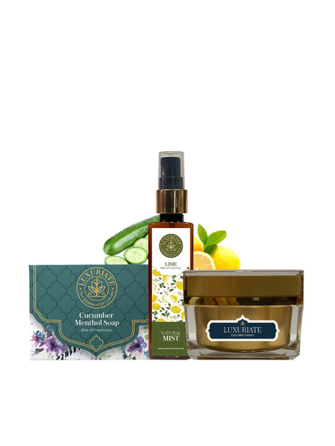 

LUXURIATE Cucumber Menthol & Cool Mist Beauty Gift Set - 350 gm, Green