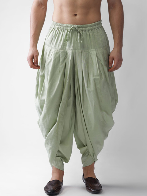 

KISAH Men Fluorescent Green Solid Cotton Dhoti