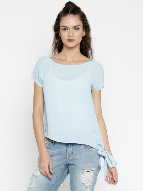 

ONLY Women Blue Solid Top