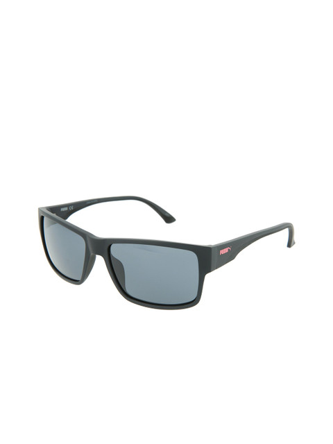 

Puma Women Grey Lens & Black Rectangle Sunglasses PU0015SA-30000018001-Black Black Grey