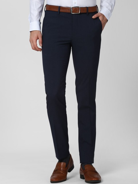 

Peter England Men Navy Blue Slim Fit Formal Trousers