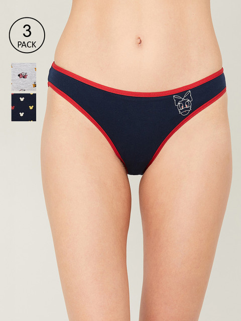 

Ginger by Lifestyle Women Pack Of 3 Assorted Cotton Bikini Briefs 1000008591594