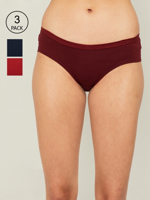 

Ginger by Lifestyle Women Pack of 3 Assorted Cotton Hipster Briefs