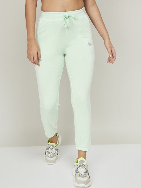 

Kappa Women Green Solid Cotton Joggers