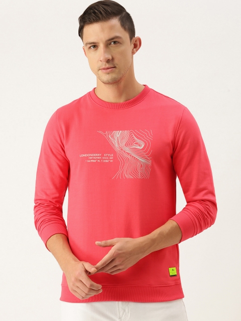 

Peter England Men Pink Conversational Printed Sweatshirt