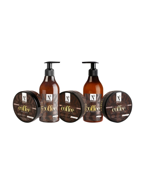 

NutriGlow Naturals Raw Irish Coffee Set Of 5 Face Body Kit, White