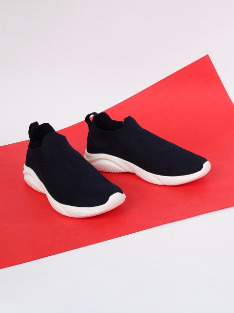 

Forca Men Navy Blue Woven Design Slip-On Sneakers