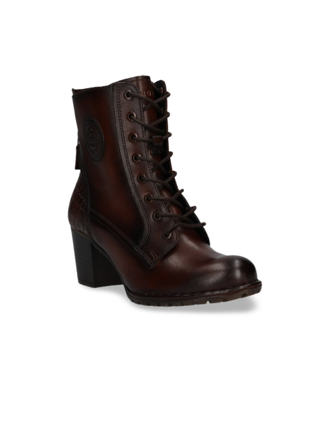 

Bugatti Brown Leather High-Top Heeled Boots Heeled Boots