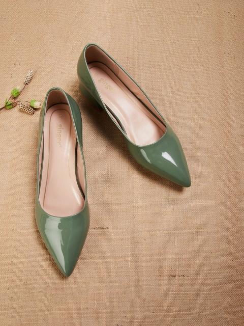 

Ginger by Lifestyle Green Block Pumps