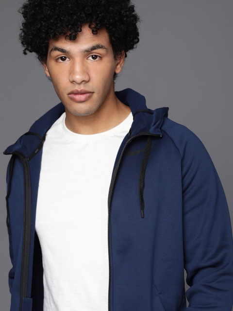 

Nike Men Navy Blue Solid Dri-FIT AS M NK Hooded Training Sweatshirt
