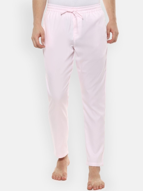 

Van Heusen Men Pink Solid Pure Cotton Lounge Pants