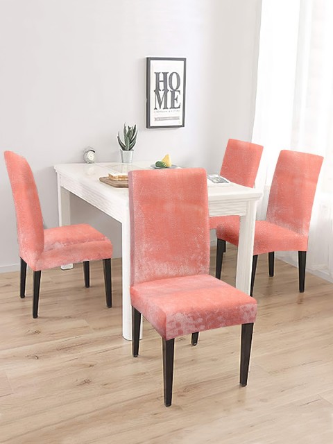 

Cortina Set Of 4 Pink Solid Chair Covers