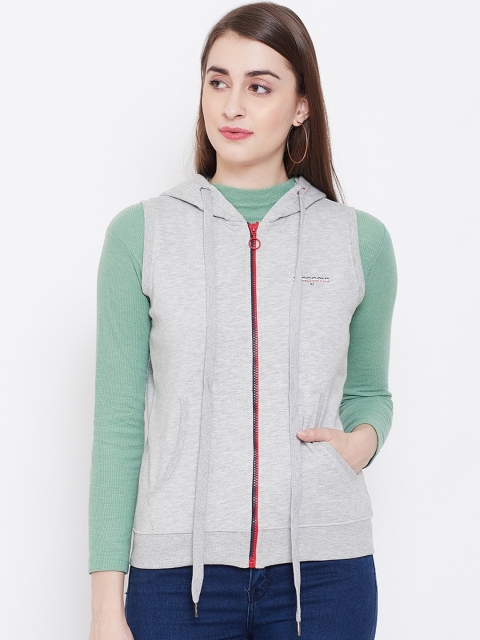 

Madame Women Grey Fleece Sleeveless Sweatshirt