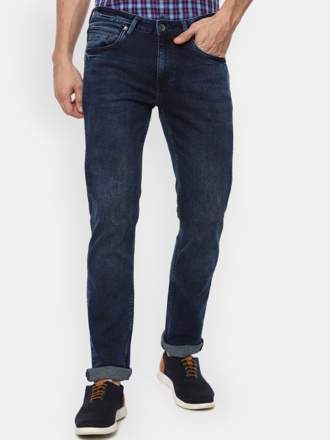 

Louis Philippe Jeans Men Navy Blue Slim Fit Light Fade Jeans