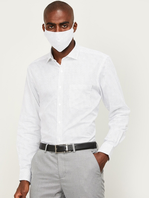 

CODE by Lifestyle Men White Opaque Printed Formal Shirt