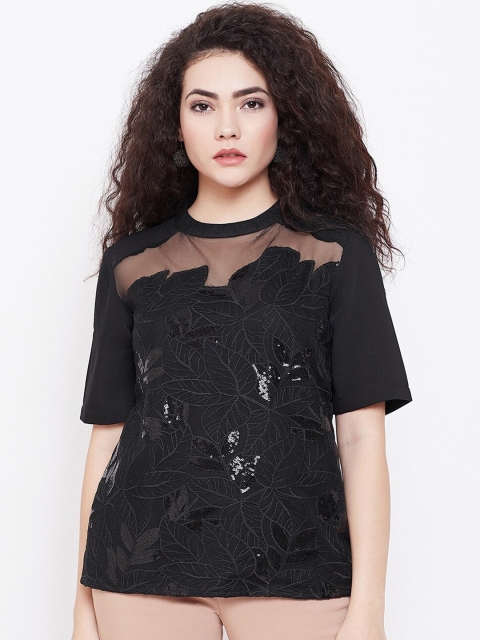

Madame Black Sequinned Regular Top