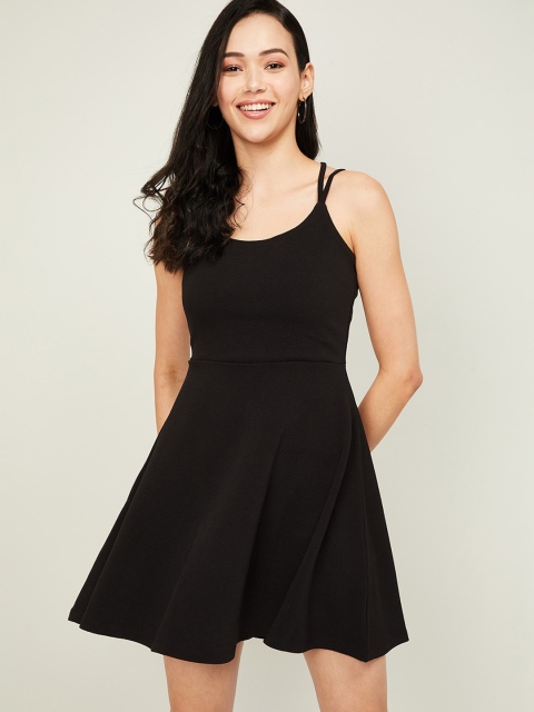 

Ginger by Lifestyle Black Skater Style Mini Dress