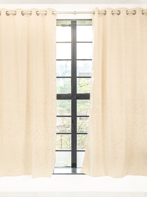 

Livpure Smart Beige Set of 2 Black Out Door Curtain