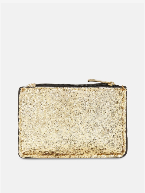 

Forever Glam by Pantaloons Gold Toned Glitter Travel Pouch