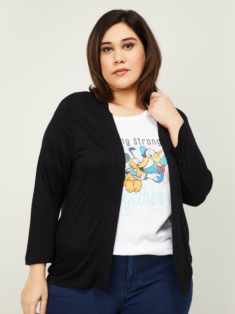 

nexus Women Black Open-Front Shrug
