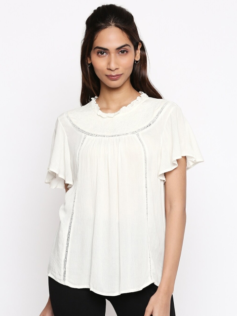 

People Women Off White Regular Top
