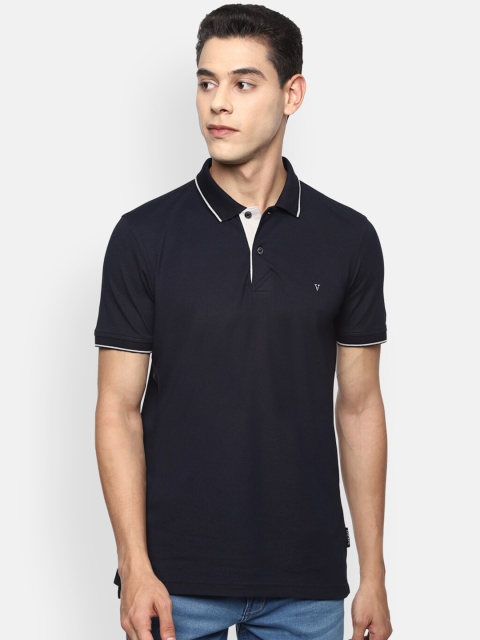 

Van Heusen Sport Men Navy Blue Polo Collar T-shirt