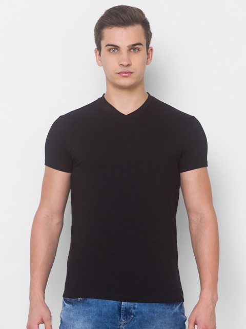 

Globus Men Black V-Neck T-shirt