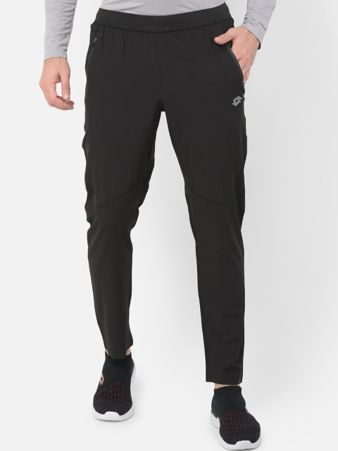 

Lotto Men Black Solid Slim Fit Track Pants