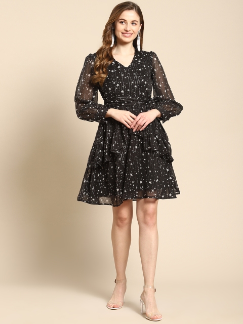 

WoowZerz Black Chiffon Dress
