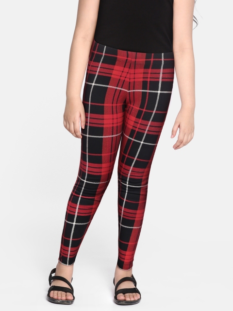 

Marks & Spencer Girls Red & Black Checked Stretchable Leggings