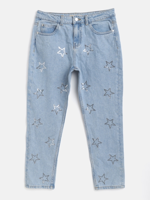 

Marks & Spencer Girls Blue Printed Stretchable Jeans