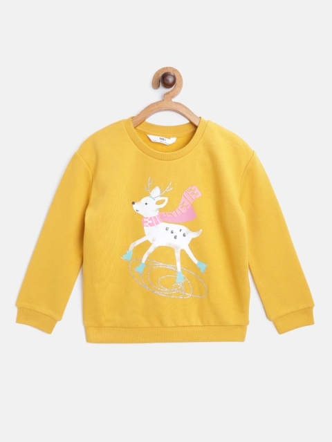 

Marks & Spencer Girls Mustard Yellow Printed Sweatshirt