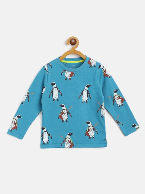 

Marks & Spencer Boys Blue & White Penguin Printed T-shirt