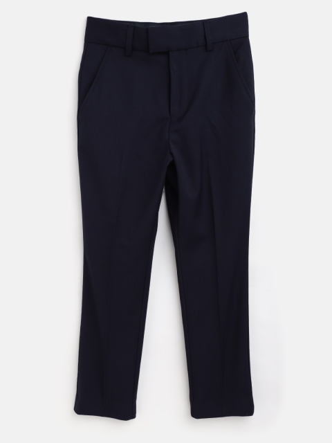 

Marks & Spencer Boys Navy Blue Solid Smart Casual Trousers