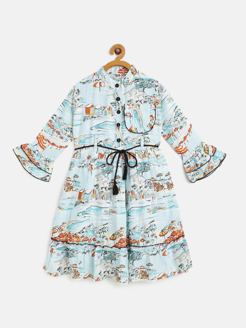 

Bella Moda Girls Blue Fit & Flare Dress
