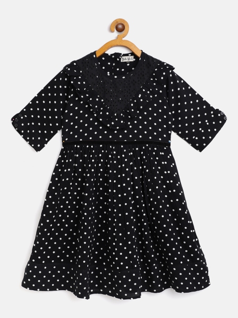 

Bella Moda Black & White Polka Dot Fit and Flare Dress