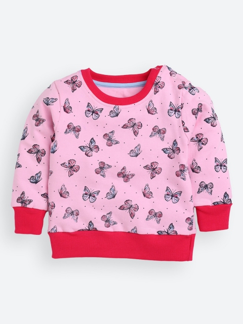 

TAMBOURINE Girls Pink Printed Sweatshirt