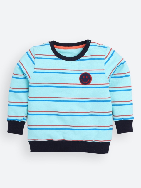 

TAMBOURINE Boys Blue Striped Sweatshirt