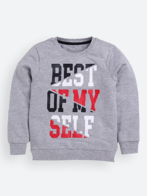 

TAMBOURINE Boys Grey Printed Sweatshirt