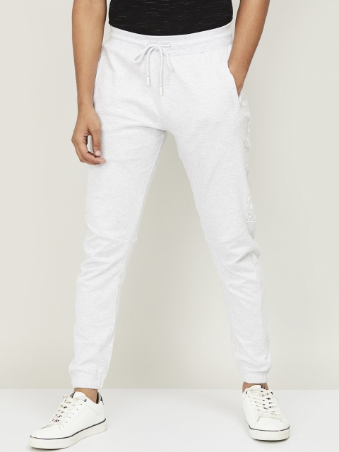 

UCLA Men Grey Melange Cotton Jogger Track Pants