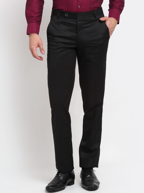 

La Mode Men Black Formal Trousers