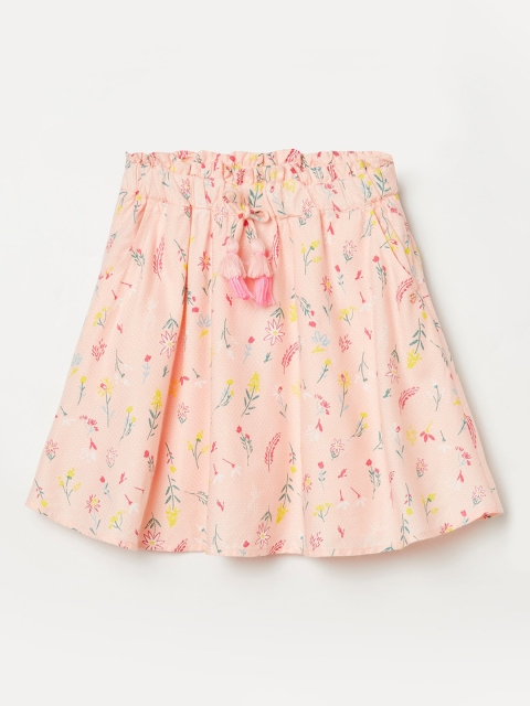 

Bossini Girls Pink Floral Printed A-Line Flared Skirt