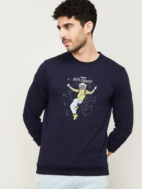 

Fame Forever by Lifestyle Men Navy Blue Printed Sweatshirt
