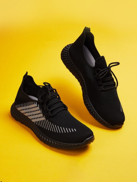 

Forca Men Black Woven Design Sneakers