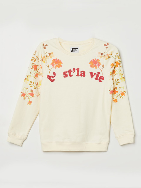 

Fame Forever by Lifestyle Girls Off White Printed Sweatshirt